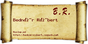 Bednár Róbert névjegykártya