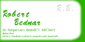 robert bednar business card